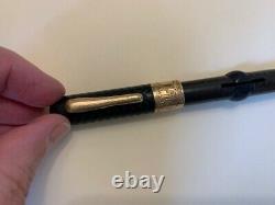 Vintage Conklin Fountain Pen #85 4.25 inch Gold Band Rare Floral Etching