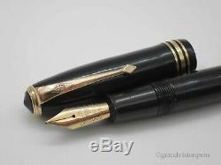 Vintage Conway Stewart No. 58 Fountain Pen Black 14k Gold Broad DURO Nib Nr Mint