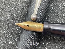 Vintage Craig Fountain Pen Black Chased Hard Rubber Fine Flex