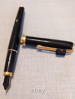 Vintage Diplomat Classic 1922 Fountain Pen Black Gold Trim Germany Unused