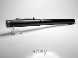 Vintage Empire Fountain Pen-Black Striated Lever Filler-14K Bock Nib-c. 1940s