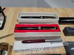 Vintage Fountain Pen Lot Of 26 Pilot, Kaco, Pierre Cardin, Parker, Jinhao, Wilwr