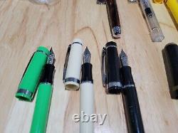 Vintage Fountain Pen Lot Of 26 Pilot, Kaco, Pierre Cardin, Parker, Jinhao, Wilwr