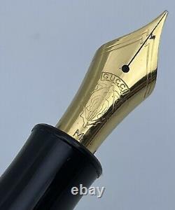 Vintage Gucci Black Gold Plated Fountain Pen