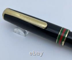 Vintage Gucci Black Gold Plated Fountain Pen