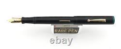 Vintage HUGE OS 5.75 MOORE MONARCH Fountain Pen BLACK HARD RUBBER 14K Fine nib
