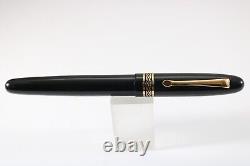 Vintage Italix Parsons Essential Lacquered Black Broad Fountain Pen, GT