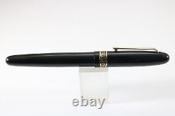 Vintage Italix Parsons Essential Lacquered Black Broad Fountain Pen, GT