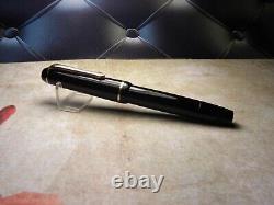 Vintage Jet Black Kaweco Kadett 475A Fountain Pen-Steel OM Nib-Germany 1950s