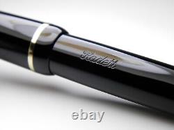 Vintage Jet Black Kaweco Kadett 475A Fountain Pen-Steel OM Nib-Germany 1950s