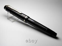 Vintage Jet Black Kaweco Kadett 475A Fountain Pen-Steel OM Nib-Germany 1950s