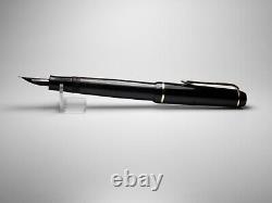 Vintage Jet Black Kaweco Kadett 475A Fountain Pen-Steel OM Nib-Germany 1950s