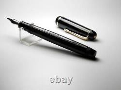 Vintage Jet Black Kaweco Kadett 475A Fountain Pen-Steel OM Nib-Germany 1950s