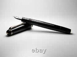 Vintage Jet Black Kaweco Kadett 475A Fountain Pen-Steel OM Nib-Germany 1950s