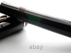 Vintage Jet Black Kaweco Kadett 475A Fountain Pen-Steel OM Nib-Germany 1950s