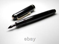 Vintage Jet Black Kaweco Kadett 475A Fountain Pen-Steel OM Nib-Germany 1950s