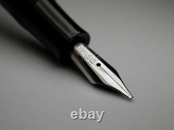 Vintage Jet Black Kaweco Kadett 475A Fountain Pen-Steel OM Nib-Germany 1950s