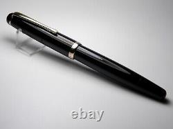 Vintage Jet Black Montblanc 3-42 Fountain Pen-14K Gold EF Nib-Germany 1950s