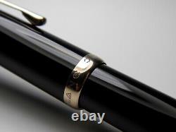 Vintage Jet Black Montblanc 3-42 Fountain Pen-14K Gold EF Nib-Germany 1950s