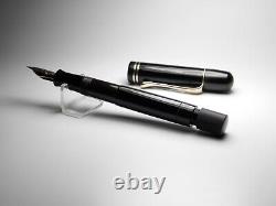 Vintage Jet Black Pelikan 100 Fountain Pen in Box-14K Gold Nib-Germany 1930s