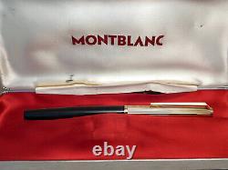 Vintage MONTBLANC Classic Black & Gold Fountain Pen, Extra Fine 750 18K Gold Nib
