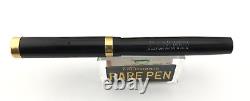 Vintage MOORE L-94 Fountain Pen BLACK CELLULOID 14K Med nib Restored