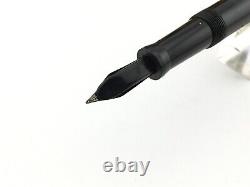 Vintage MOORE L-94 Fountain Pen BLACK CELLULOID 14K Med nib Restored