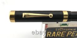 Vintage MOORE L-94 Fountain Pen BLACK CELLULOID 14K Med nib Restored