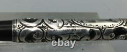 Vintage Mabie Todd Sterling Silver Filigree Overlay Fountain Pen 14K nib