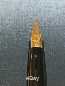 Vintage Mont Blanc Classic 13100 Black 14K 585 Gold B Nib Fountain Pen