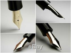 Vintage Montblanc 234 1/2G Fountain Pen-Black-14K Flex Nib-Germany 1950s