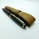 Vintage Montblanc 242g Black Resin Gold Nib Fountain Pen In Leather Case Germany