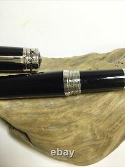 Vintage Montegrappa 1912 Gl Parola Black Fountain Pen, Medium NIB