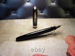 Vintage Osmia 223 Fountain Pen-Jet Black-14K Gold EF Nib-Germany 1930s