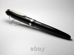 Vintage Osmia 223 Fountain Pen-Jet Black-14K Gold EF Nib-Germany 1930s