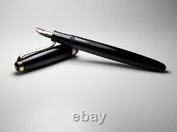 Vintage Osmia 223 Fountain Pen-Jet Black-14K Gold EF Nib-Germany 1930s