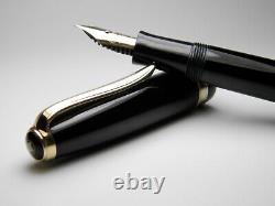 Vintage Osmia 223 Fountain Pen-Jet Black-14K Gold EF Nib-Germany 1930s