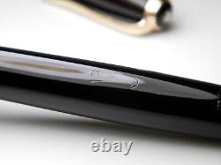 Vintage Osmia 223 Fountain Pen-Jet Black-14K Gold EF Nib-Germany 1930s