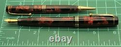 Vintage PARKER DUOFOLD Celluloid Fountain Pen&Pencil- Nib FLEX M to BB -RESTORED