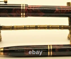 Vintage PARKER DUOFOLD Celluloid Fountain Pen&Pencil- Nib FLEX M to BB -RESTORED