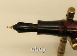 Vintage PARKER DUOFOLD Celluloid Fountain Pen&Pencil- Nib FLEX M to BB -RESTORED