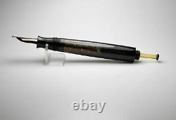 Vintage Parker Vacumatic Fountain Pen-Laminated Black-14K Gold Nib-USA 1946