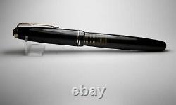 Vintage Parker Vacumatic Fountain Pen-Laminated Black-14K Gold Nib-USA 1946