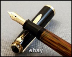 Vintage Pelikan 400 Nn Tortoise Striated Fountain Pen With A 14 C Ef Gold Nib