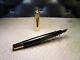 Vintage Pelikan 500 Fountain Pen-black Striated & Rolled Gold-14k-germany 50s