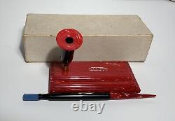 Vintage RED & BLACK PLASTIC BAKELITE REDIPOINT FOUNTAIN PEN HOLDER ORIGINAL BOX