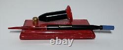 Vintage RED & BLACK PLASTIC BAKELITE REDIPOINT FOUNTAIN PEN HOLDER ORIGINAL BOX