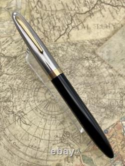Vintage Sheaffer Fat Td Touchdown Fountain Pen Sentinel Black 14k F Restored