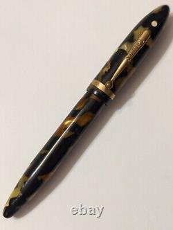 Vintage Sheaffer's Oversized Balance White Dot Fountain Pen in Black & Pearl