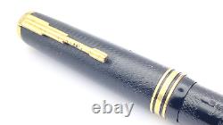 Vintage Stephens No 21 Fountain Pen In Black Chased 14k Oblique Medium Nib